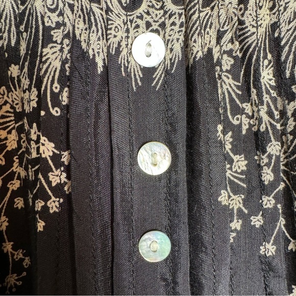 NWT Desigual Boho Blouse Size S Hippie Floral Abstract Artsy Cinch Tie Unique - Picture 8 of 16